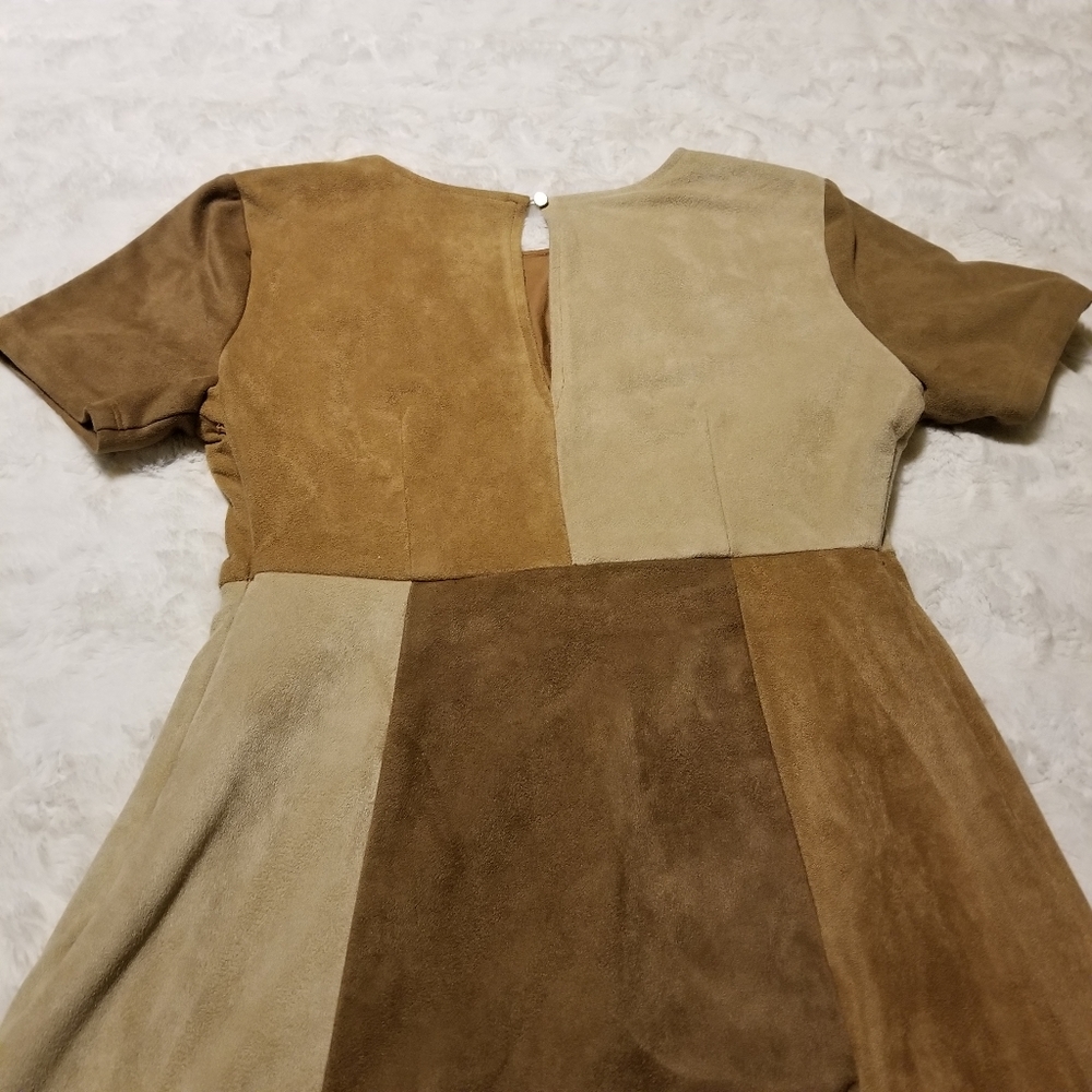 Abercrombie And Fitch Suede Mod Color Block Dress… - image 5